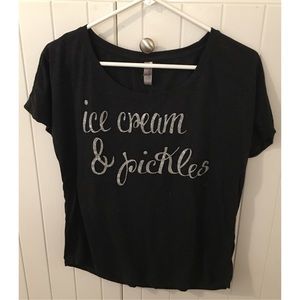 Ice Cream & Pickles Custom Maternity Tee